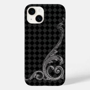 Elegant Gothic wervelontwerp in grijs iPhone 6 Hoe Case-Mate iPhone 14 Hoesje