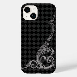 Elegant Gothic wervelontwerp in grijs iPhone 7 Hoe Case-Mate iPhone Case