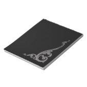 Elegant Gothic wervelontwerp Notitieblok (Linkerzijde)