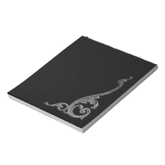 Elegant Gothic wervelontwerp Notitieblok (Linkerzijde)