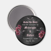 Elegant gothisch Roos sparen de Magnet van de Datu (Voorkant / Achterkant)