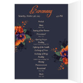 Elegant Gotisch 3D Bloemen Compleet Huwelijksprogr (Binnen (Links))