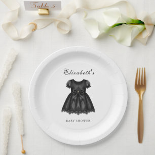 Elegant gotisch Baby shower Papieren Bordje