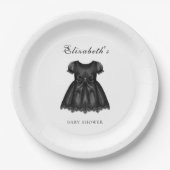 Elegant gotisch Baby shower Papieren Bordje (Voorkant)
