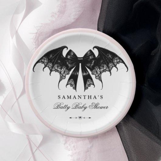 Elegant gotisch Baby shower Papieren Bordje