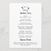 Elegant Gotisch Bloemen Huwelijksprogramma Programmakaart (Achterkant)