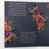 Elegant Gotisch Compleet Trifolded Bruiloft Progra Drieluik Uitnodiging (Binnenzijde eerst)