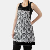 Elegant Gotisch  Damask & Skull Pattern Schort (Insitu)