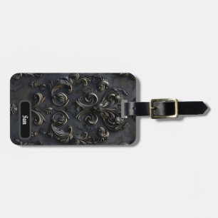 Elegant gotisch decoratieontwerp bagagelabel
