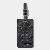 Elegant gotisch decoratieontwerp bagagelabel (Voorkant verticaal)