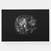 Elegant Gotisch Donker Bos Foto Bruiloft Gastenboek (Achterkant)