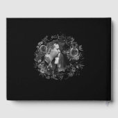 Elegant Gotisch Donker Bos Foto Bruiloft Gastenboek (Achterkant)