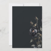 Elegant Gotisch Donker Waterverf Zwart Roos Bruilo Bedankkaart (Achterkant)