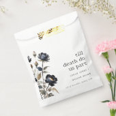 Elegant Gotisch Donker Waterverf Zwart Roos Bruilo Bedankzakje (Gezegeld)