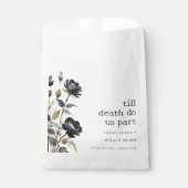 Elegant Gotisch Donker Waterverf Zwart Roos Bruilo Bedankzakje (Voorkant)