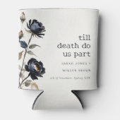 Elegant Gotisch Donker Waterverf Zwart Roos Bruilo Blikjeskoeler (Voorkant)