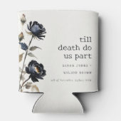 Elegant Gotisch Donker Waterverf Zwart Roos Bruilo Blikjeskoeler (Achterkant)