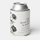 Elegant Gotisch Donker Waterverf Zwart Roos Bruilo Blikjeskoeler (Blikje Achterkant)