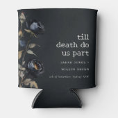 Elegant Gotisch Donker Waterverf Zwart Roos Bruilo Blikjeskoeler (Voorkant)