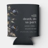 Elegant Gotisch Donker Waterverf Zwart Roos Bruilo Blikjeskoeler (Achterkant)