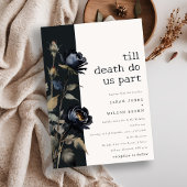 Elegant Gotisch Donker Waterverf Zwart Roos Bruilo Kaart