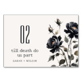 Elegant Gotisch Donker Waterverf Zwart Roos Bruilo Kaart (Voorkant)