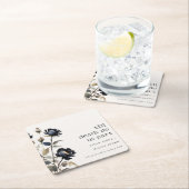 Elegant Gotisch Donker Waterverf Zwart Roos Bruilo Kartonnen Onderzetters (Insitu)