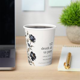 Elegant Gotisch Donker Waterverf Zwart Roos Bruilo Papieren Bekers