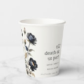 Elegant Gotisch Donker Waterverf Zwart Roos Bruilo Papieren Bekers (Achterkant)