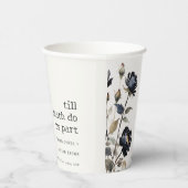 Elegant Gotisch Donker Waterverf Zwart Roos Bruilo Papieren Bekers (Rechts)