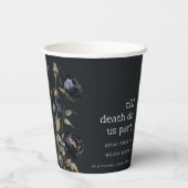 Elegant Gotisch Donker Waterverf Zwart Roos Bruilo Papieren Bekers (Achterkant)