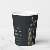 Elegant Gotisch Donker Waterverf Zwart Roos Bruilo Papieren Bekers (Rechts)