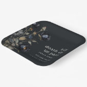 Elegant Gotisch Donker Waterverf Zwart Roos Bruilo Papieren Bordje (Gebogen)