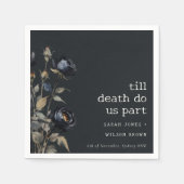 Elegant Gotisch Donker Waterverf Zwart Roos Bruilo Servet (Voorkant)