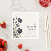 Elegant Gotisch Donker Waterverf Zwart Roos Bruilo Servet (Insitu)