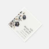 Elegant Gotisch Donker Waterverf Zwart Roos Bruilo Servet (Hoek)