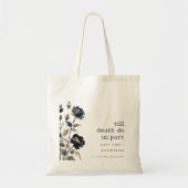 Elegant Gotisch Donker Waterverf Zwart Roos Bruilo Tote Bag (Voorkant)
