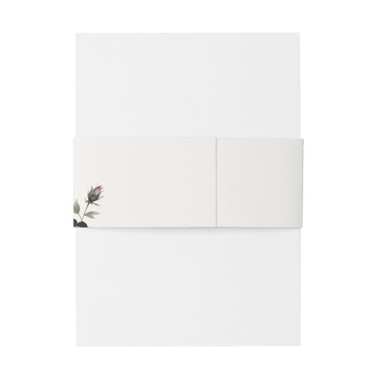 Elegant Gotisch Donker Waterverf Zwart Roos Bruilo Uitnodigingen Wikkel (Achterkant Voorbeeld)