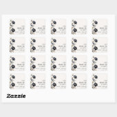 Elegant Gotisch Donker Waterverf Zwart Roos Bruilo Vierkante Sticker (Vel)