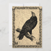 Elegant Gotisch, Halloween Baby shower Kaart (Achterkant)