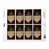 Elegant Gotisch Halloween-dinerfeest Etiket (Full Sheet)