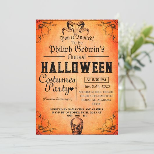  Elegant Gotisch Halloween Kostuum Feest In Kaart (Staand voorkant)