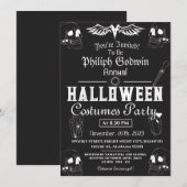 Elegant Gotisch Halloween Kostuumfeest Kaart (Voorkant / Achterkant)