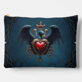 Elegant Gotisch hart met fantasie vogel. Etui