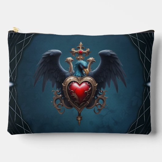 Elegant Gotisch hart met fantasie vogel. Etui (Voorkant)