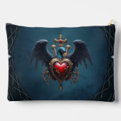 Elegant Gotisch hart met fantasie vogel. Etui (Achterkant)
