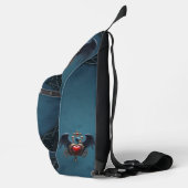 Elegant Gotisch hart met fantasie vogel. Sling Bag (Rechts)