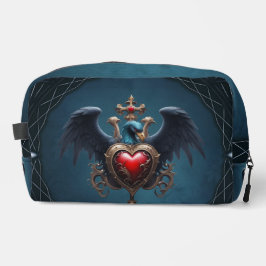 Elegant Gotisch hart met fantasie vogel. Toilettasje
