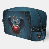 Elegant Gotisch hart met fantasie vogel. Toilettasje (Rechterhoek)