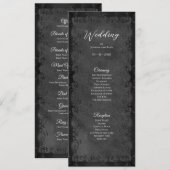 Elegant Gotisch Huwelijksprogramma Menu (Voorkant / Achterkant)